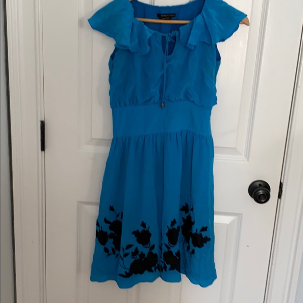 BCBG Blue flora sun dress.